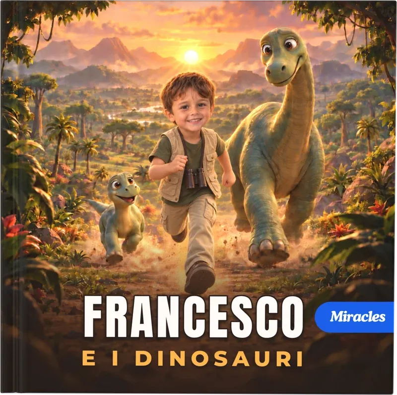 Un esempio: la copertina di «Francesco e i dinosauri» di Miracles